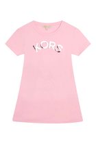 Kids Logo-Print Short Sleeves T-Shirt Dress